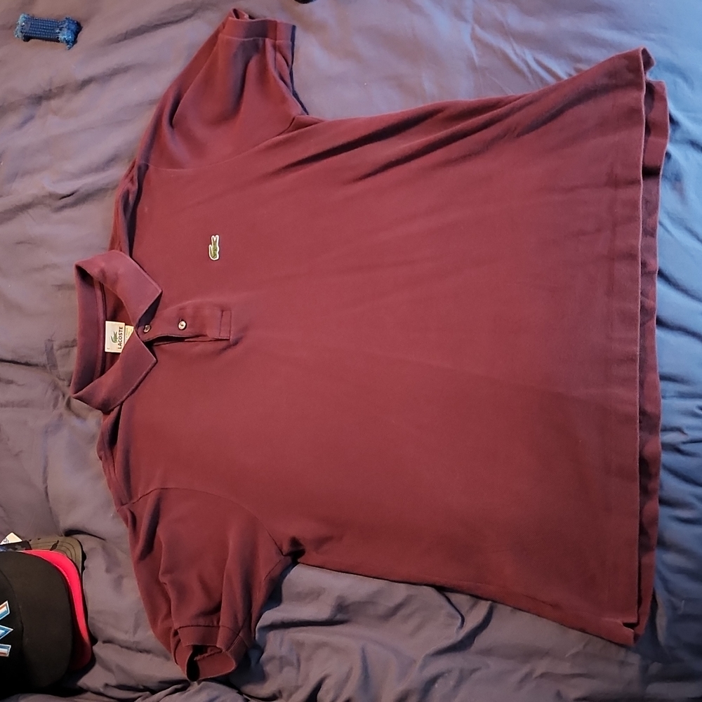 Large Maroon Lacoste Polo